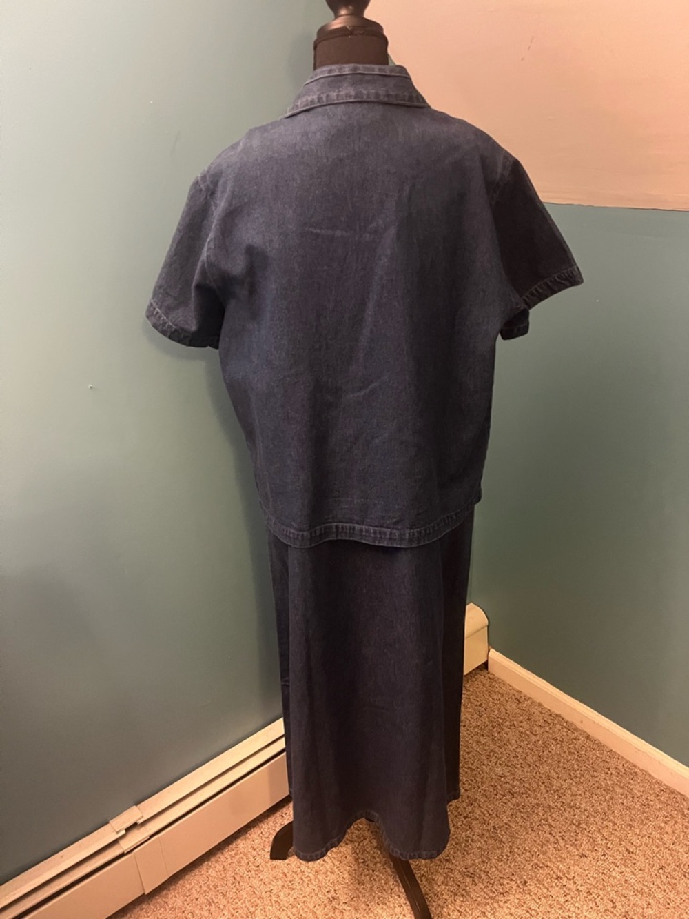 Vintage PTNY Denim Dragonfly Dress and Jacket Set Size Large - Picture 8 of 12